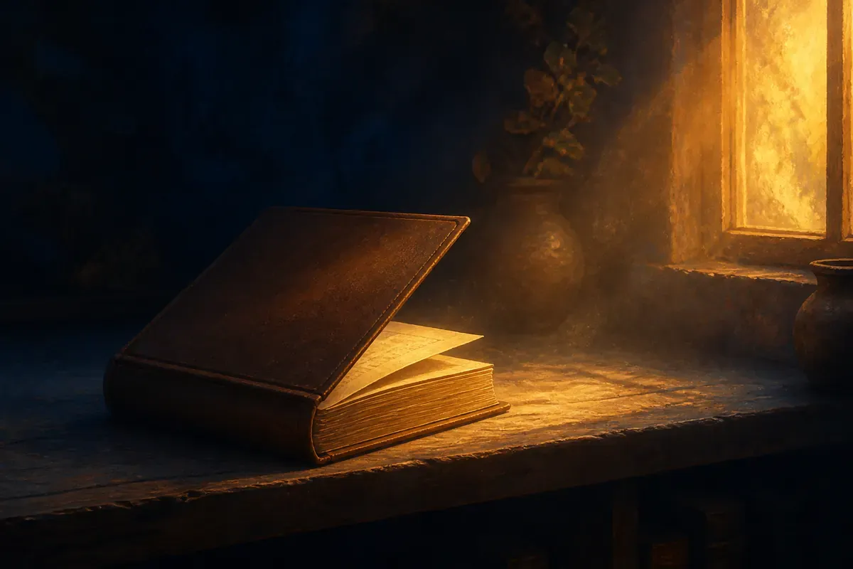 Una Biblia de piel que llevaba meses cerrada, abierta otra vez por un haz de luz cálida